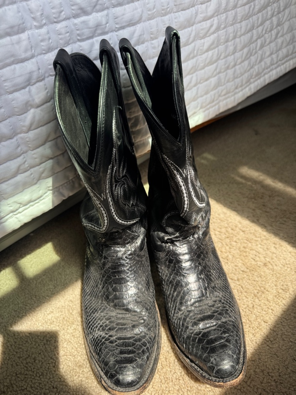 JB Dillon Python skin dress boots                     size USA 10 EE